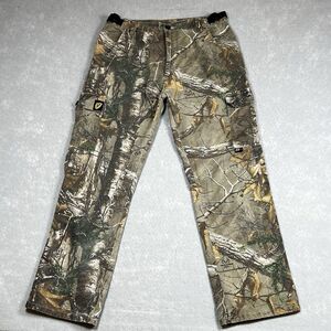 Scent Blocker Pants Mens Large Brown Realtree Camo Hunting Pants Pockets Cotton